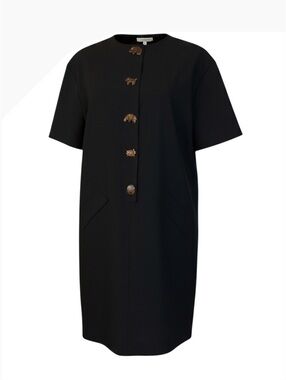 Vintage Jessica Howard Navy Blue Dress Animal Buttons